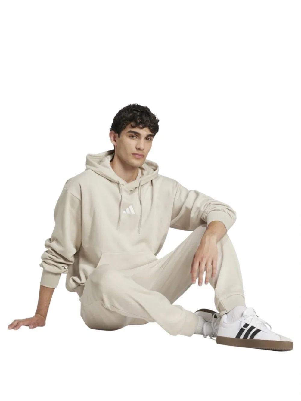 Adidas Feel Cozy HD Hoodie Mens Medium Wonder Alumina White - Picture 3 of 7